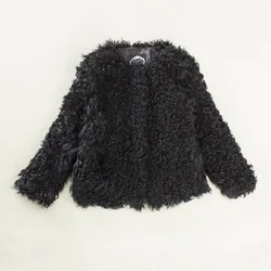 short lamb fur coat  Short paragraph dark buckle wool 100%natural furreal fur coat  real fur coats for women  winter coat women