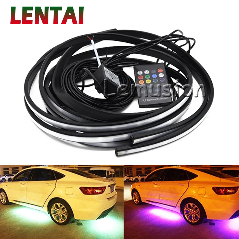 

EALEN 1Set Car LED Lamp RGB Atmosphere Light Remote Control For Fiat VW Polo Golf MK4 4 MK7 Touran T5 Bora Skoda Rapid Fabia