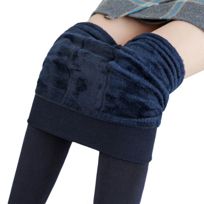 INDJXND-Pantalon chaud en velours pour femme, taille haute élastique, noir, épais, push-up sportif, sports astronomiques, hiver, 2022