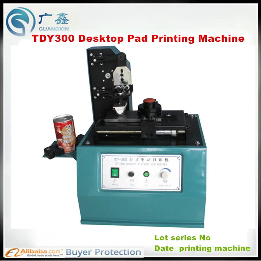 

Free Shipping TDY-300 Desktop Electric Pad Coder pad printing machine expiry date lot no.series no MFG EXP no. on bottles caps