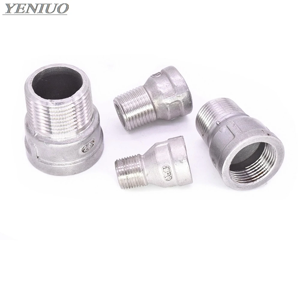 

304 Stainless Steel Pipe Fitting 3/8" 1/2" 3/4" 1" 1-1/4" 1-1/2" BSP Male to Female Thread Tube Connector