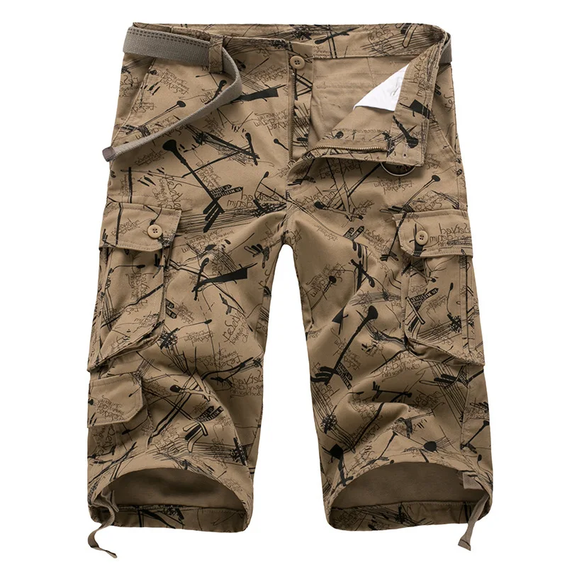 Men's Outdoor Ball Game Sports Wearproof Pockets Cargo  Shorts Male Summer Climbing Fishing Breathable Knee Length Short Trouser