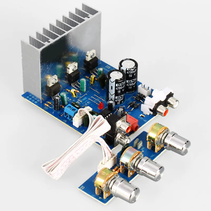 

Double AC12-15V TDA2030 2.1 channel 15W+15W+30W subwoofer power amplifier board DIY finished module