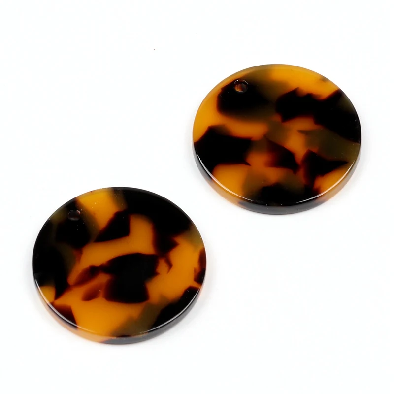 Leopard Print,Tortoise Shell Earring Charm,Acetate Acrylic Beads,Round Shaped,Boho,Earring Parts,Ohrringe finding,24mm-ACE181