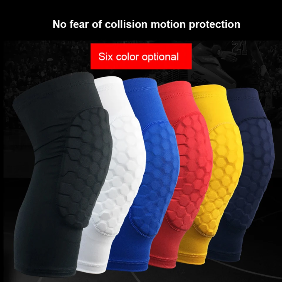 1Pc Honeycomb Anti-collision Football Volleyball Basketball KneePads Cellular Dance Knee Pads Calf Support Ski Snowboard Kneepad