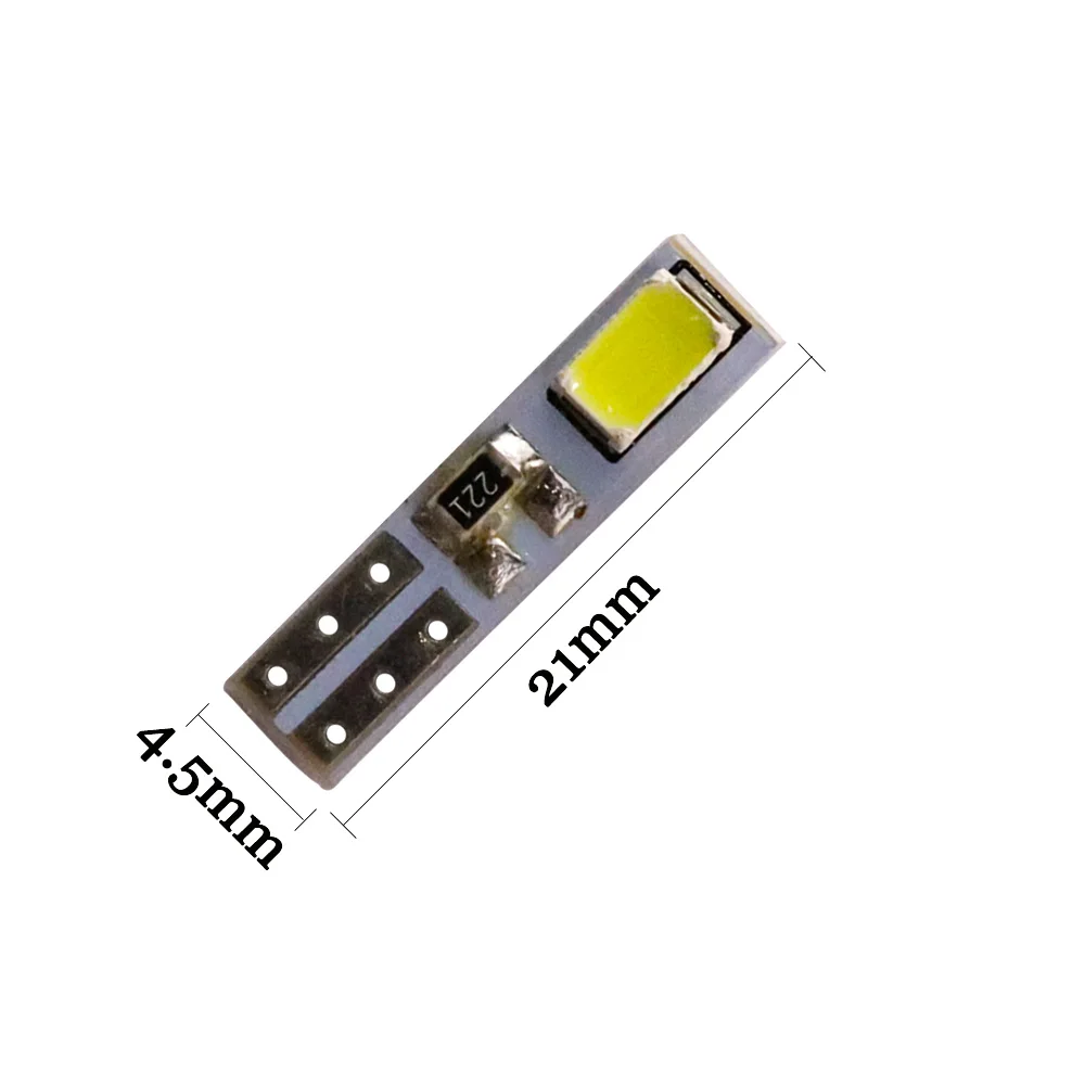 100pcs T5 2 SMD 5630 W3W Led 74 73 Wedge 12v 5730 2SMD Instrument Cluster Led Panel Speedometer Lamp Bulb Gauge Dash Light White