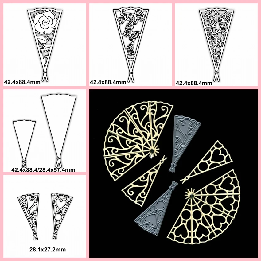 

Ancient Traditional Fan DIY Die Cut Paper Card Album Photo Making Embossing Template Scrapbooking Handicraft Decoration Stencil