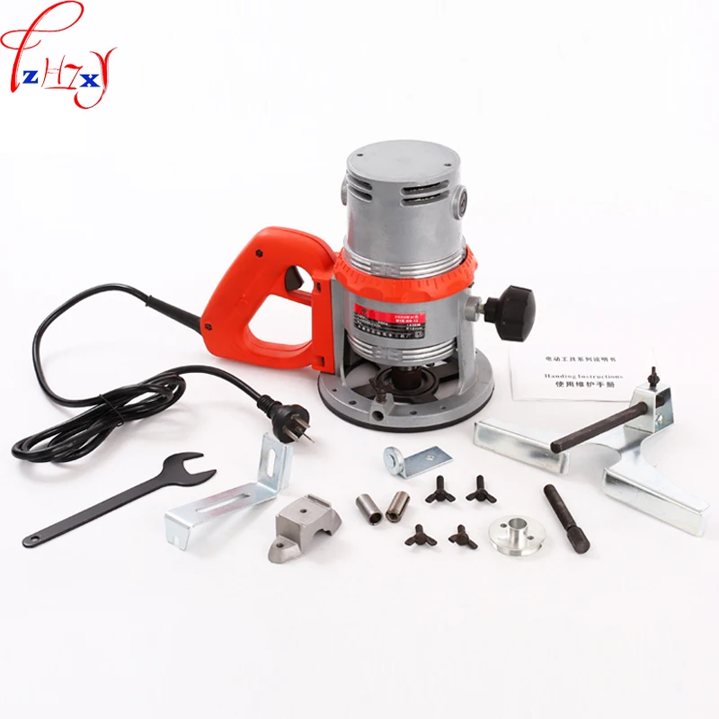 220V 1600W 1PC High power woodworking engraving machine repair and mechanical wood milling machine + 12pcs milling cutter