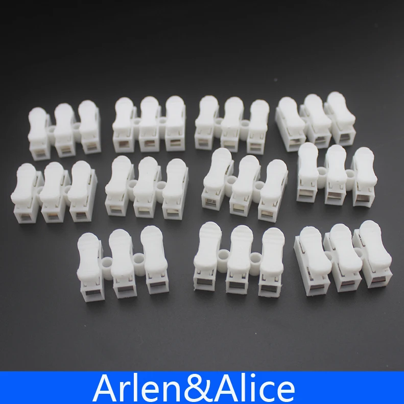 20Pcs 3 pin push quick cable connector terminal Wiring Terminal 10A 380V