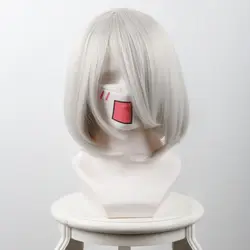 High Quality NieR:Automata 2B YoRHa No. 2 Type B Heroine Cosplay Wig Silver Grey Short Bobo Styled Synthetic Hair Wigs + Wig Cap