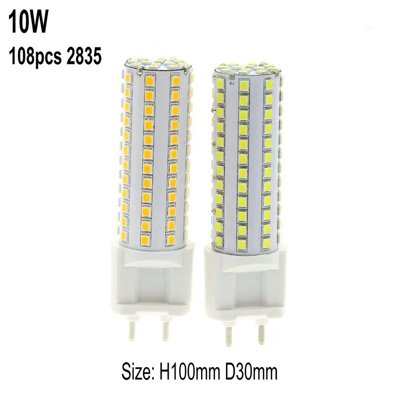 

10w ,15w G12 corn bulb AC85-265v 108pcs SMD 2835 Indoor LED corn bulb 360 degree free shipping 10pcs