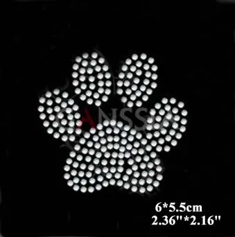 

30pcs/Lot Bear's Paw Print Design Hotfix Rhinestone Heat Transfer Design Iron on Motifs Applique (kk-2362)