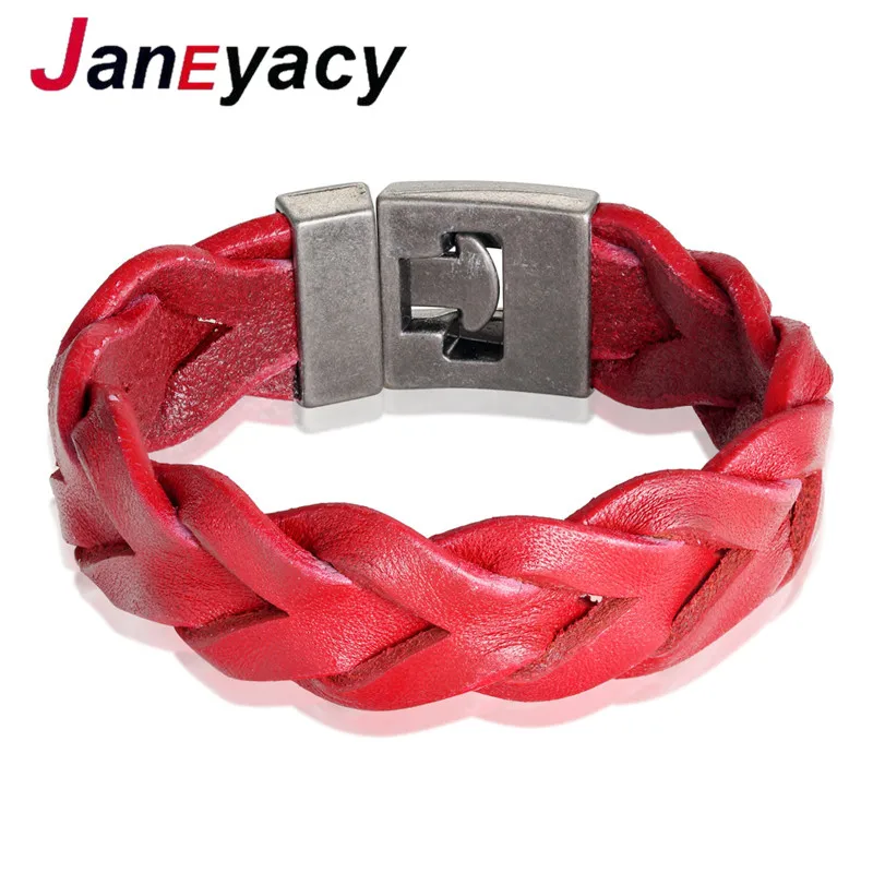 Janeyacy NEW Top Fashion Leather Bracelet Men's Bracelet Ladies Casual Retro Ladies Bracelet Bracelet Jewelry
