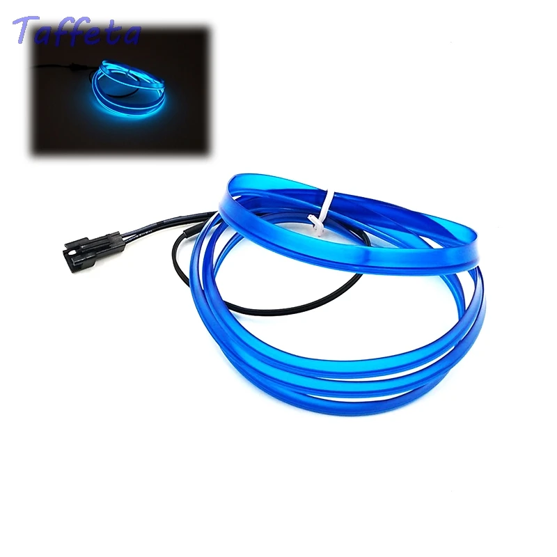 2M EL Wire Rope Tube Flexible Neon Light Glow Party Dance Car Decorate Colorful with Drive box DC12V