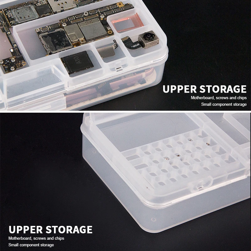 Multi-function Storage Box for iPhone LCD Screen Motherboard Screws Chips Component Storage Box Smartphone Repair Tools Box