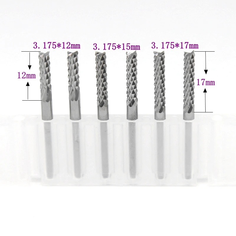 electric router Tungsten carbide extended PCB strawberry cutter 3.175 mm 10PCS CNC engraving wood router Corn milling cutter cnc