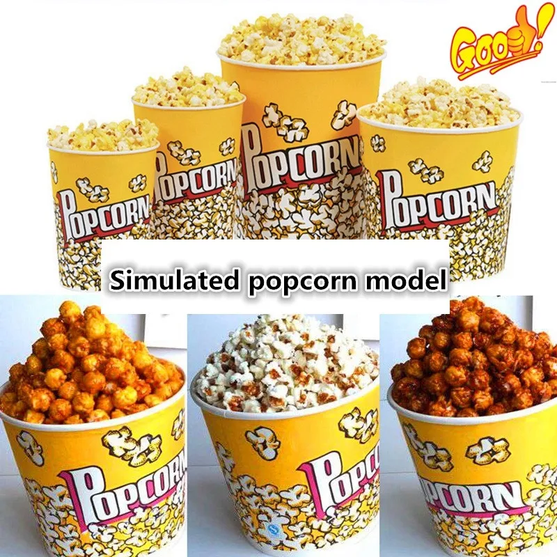 9 models choose plastic foods display props fake corn popcorn models food  simulation popcorn snack street food sample