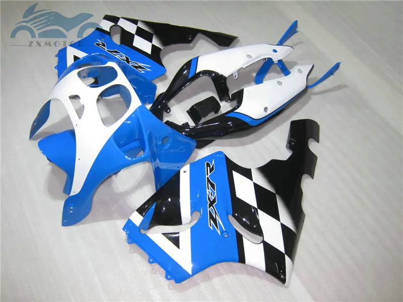 Hotsale fullset fairing kits for KAWASAKI Ninja ZX7R 1996 1997 1998 2003 plastic fairings kit ZX 7R 96-03 blue white body parts