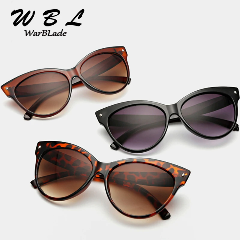 WarBLade High Quality New Cat Eye Sunglasses of Women Fashion Sexy UV400 Sun Glasses Gradient Lens Plastic Female Eyewear 2019