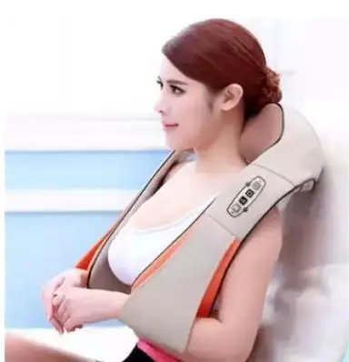 Electric neck rest massager, suitable for back pain, neck physiotherapy red massage massager, body health care relax, hot compre