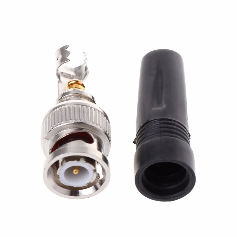 BNC Male Plug Quick Fit No Solder Zinc Alloy BNC Male Connector For Repair