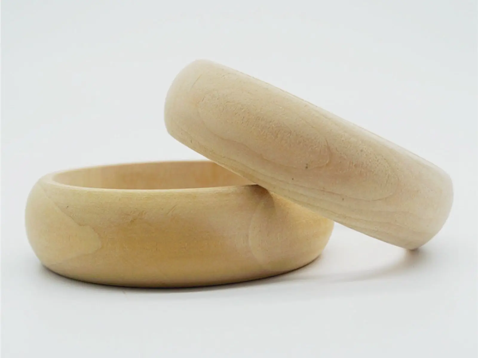 1pcs Natural Wooden Blank Bangle Bracelets for DIY Jewelry Making, Painting, Craft Gifts - Untreated Plain Wood Various Sizes