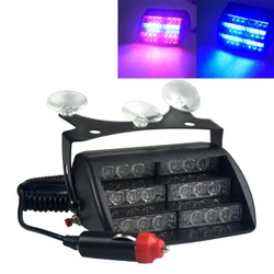 18 LED Red/Blue Car Police Strobe Flash Light Three Layers Strobe Light Dash Emergency Warning 3 Flashing Fog Lights 2 Style