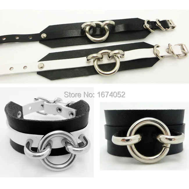 Wholesale NEW SEXY Unisex Men Women Punk Goth Handmade Layered Leather O-Round Bangle Wrist DW213 Free Shipping