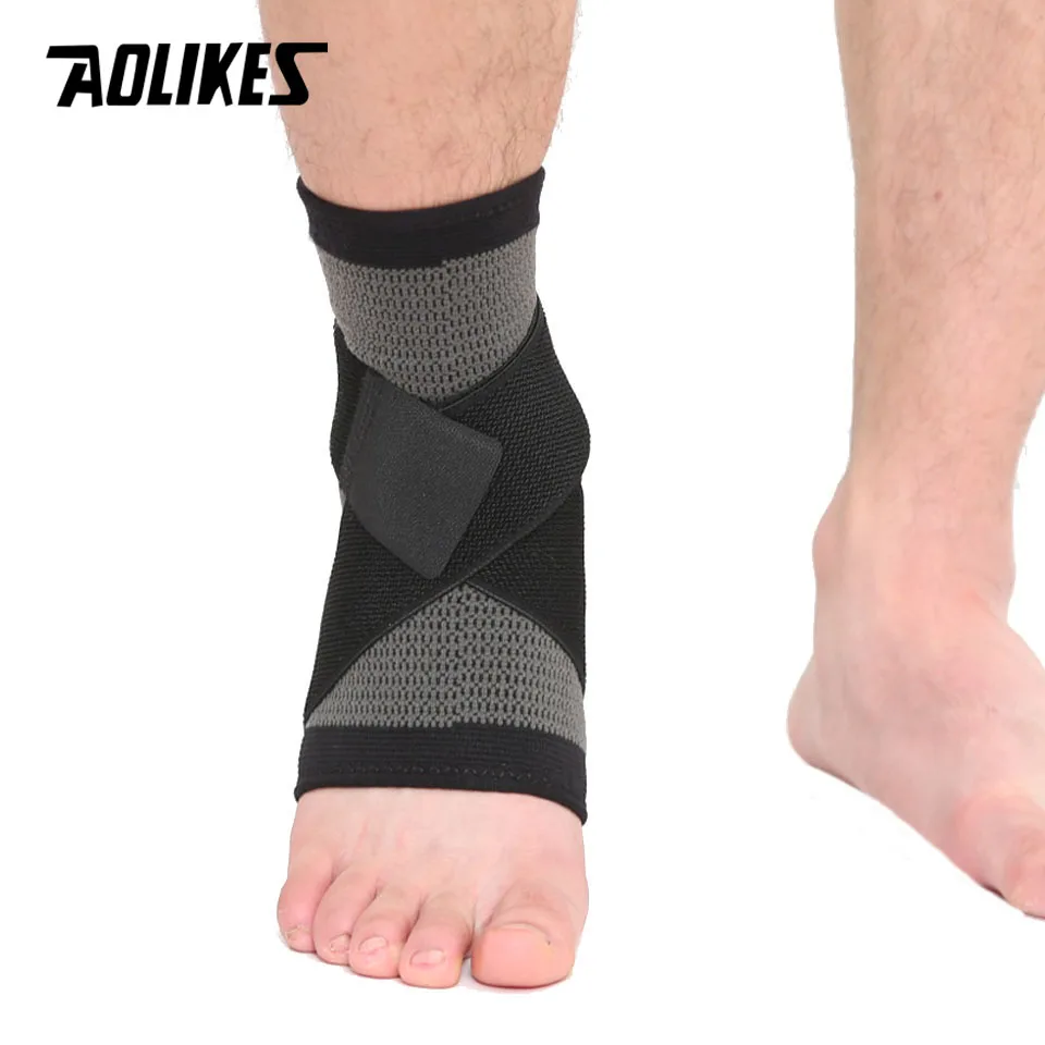 1PCS Elastic Bandage Support Ankle Protector For Sport Gym Ankle Brace With Strap Belt achilles tendon retainer Foot Guard