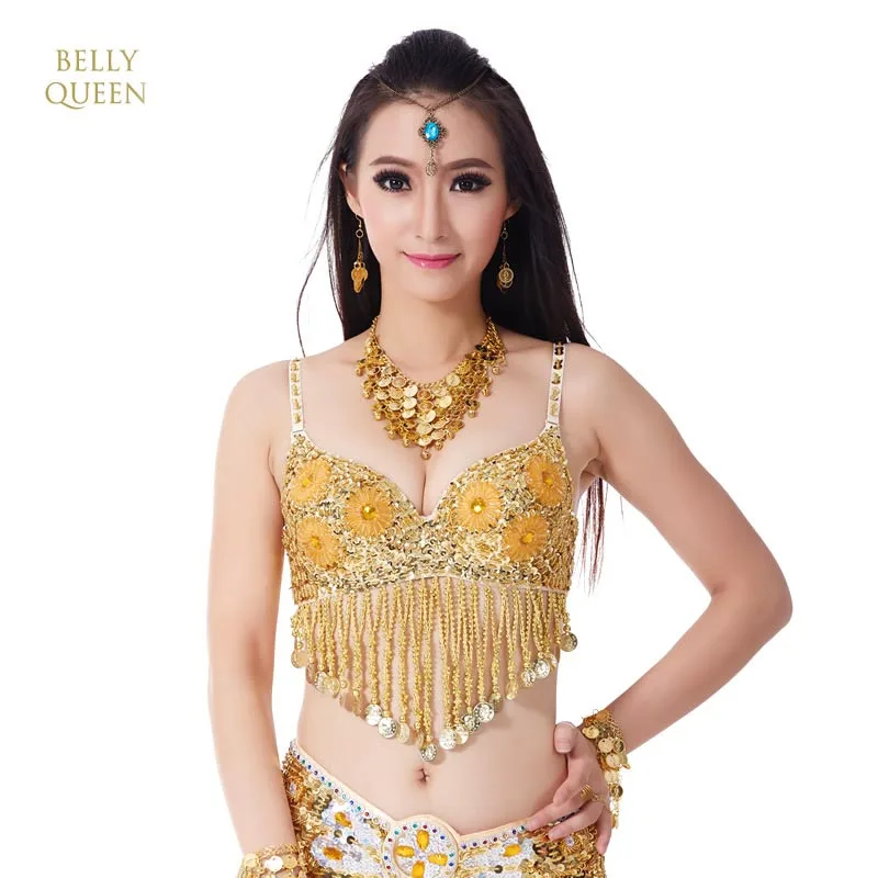 New Arrival Twinkling Sequined Tassels Belly Dance Bra Top Beaded Fringe Dancing Costume Sexy Dancing Costume Stage & Dance Wear