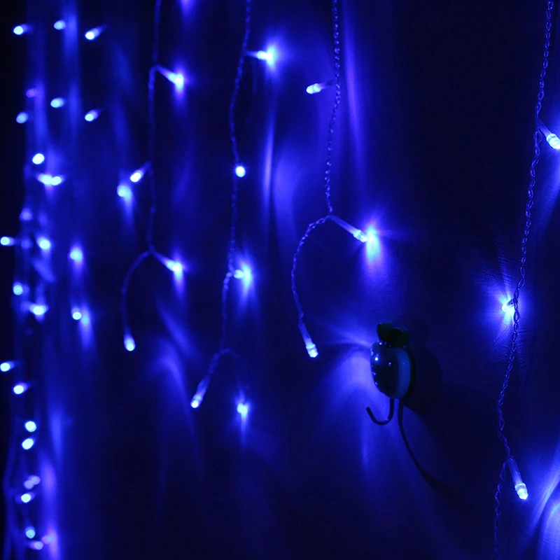 New 5M Drop 0.4M Led Curtain Icicle String Lights 220V 110V Connectable Xmas Lights Indoor/Outdoor Garland Party Wedding Decor