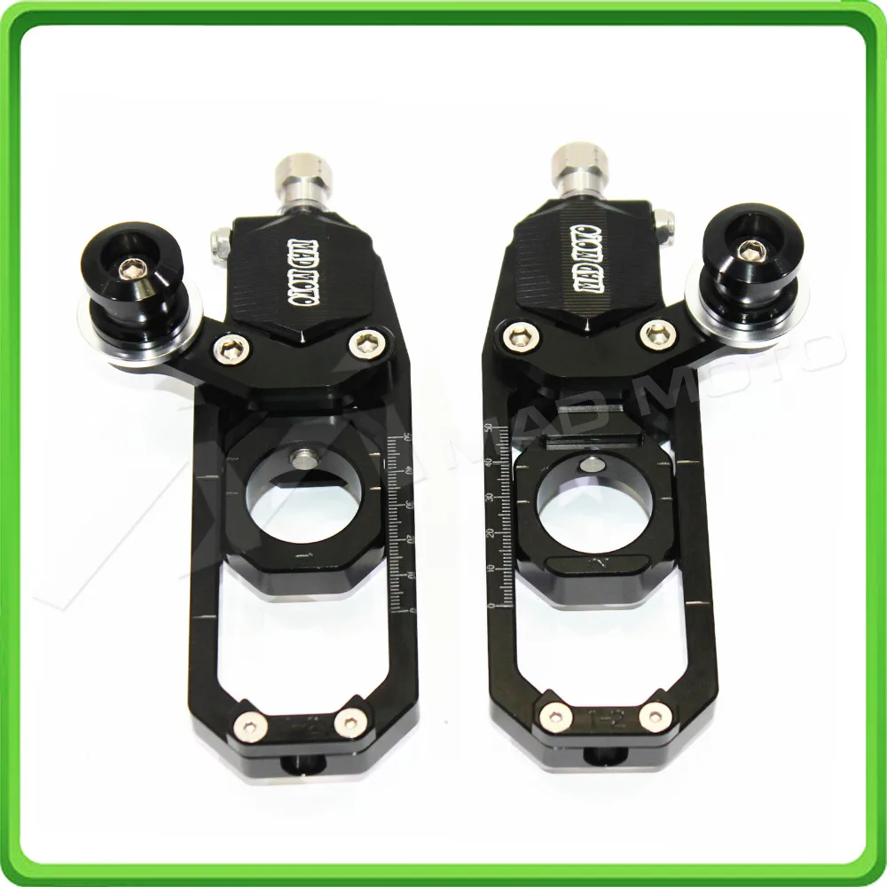 

Motorcycle Chain Tensioner Adjuster with paddock bobbins kit for Yamaha R1 YZF-R1 2007 2008 2009 2010 2011 2012 2013 2014 Black