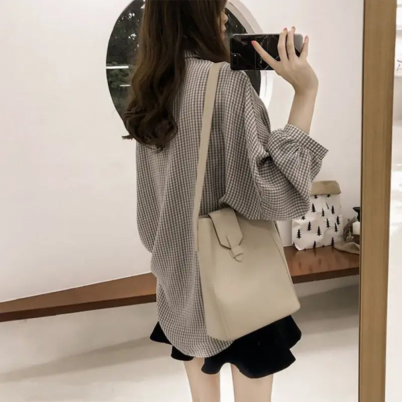 Female Blusas Spring Autumn Blouse Office Lady Slim Black Shirts Women Lantern Long Sleeve Blouses Plus Size Tops Casual Shirt