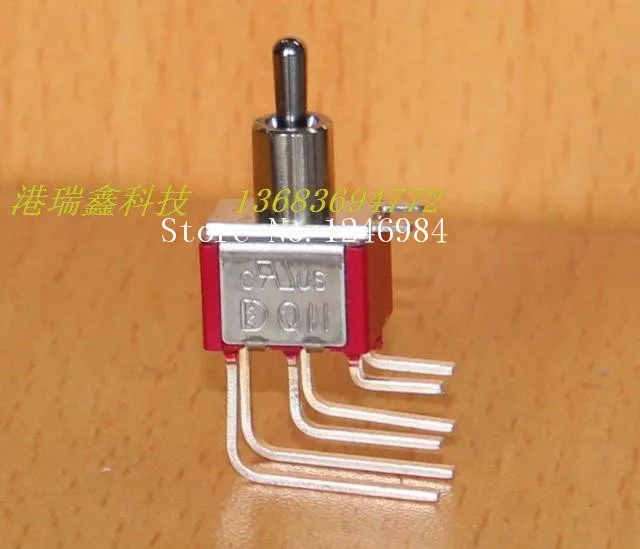 [SA]T8022L dual six feet scoliosis small toggle switch stalls M6.35 Q11 Deli Wei switch 1MD3--50pcs/lot