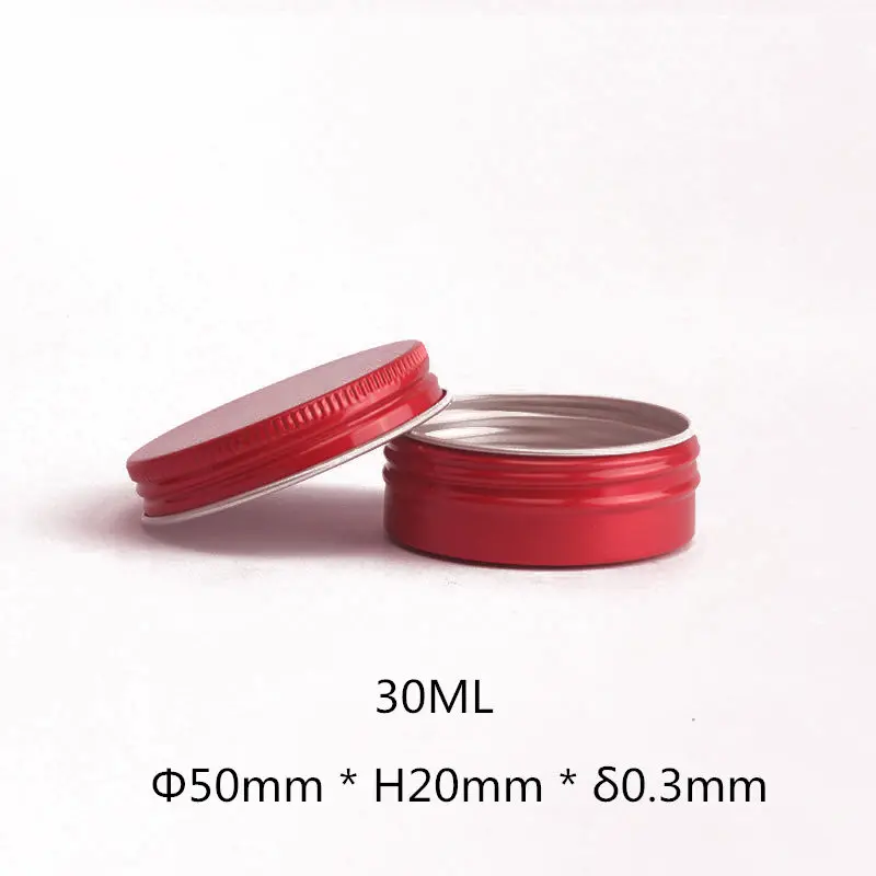 Mini Tin Jars With Screw Lid Red Cosmetic Organizer Balm Wax Face Cream Sample Storage Box Container Jewelry Candy Gift Box