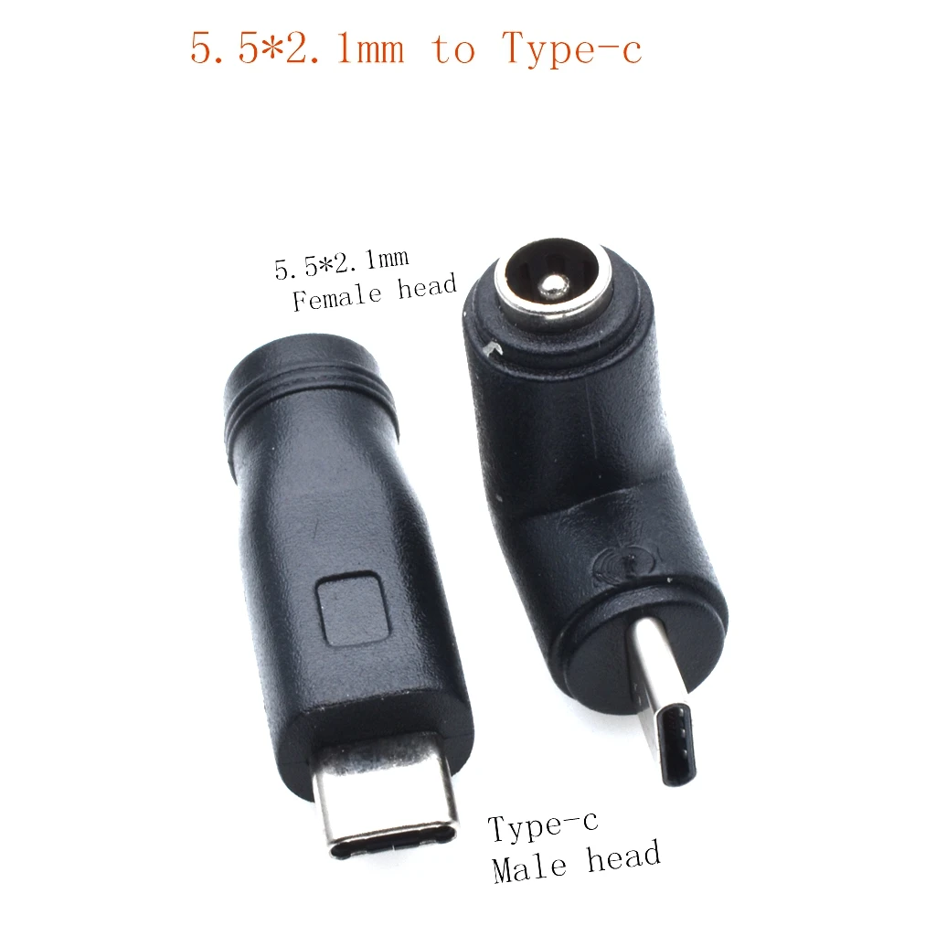 5.5*2.1mm 5.5 x 2.1 mm Female jack to Type-C USB 3.1 Male Plug 90 / 180 Degrees DC Power Connector Adapter DC to Type c male