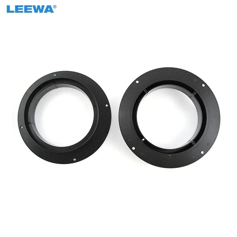 

LEEWA 2pcs Car Front Speaker Mat Adapter for Audi Q5 Front Door Stereo Adjusting Refitting Rings Pad Mount Holders #CA6019