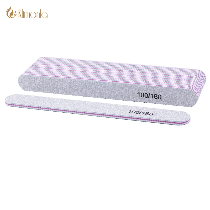 5 pz/lotto lima per unghie carta vetrata smalto per unghie blocchi tampone per Gel UV 100/180 Manicure Pedicure cura delle dita Nail Art strumenti