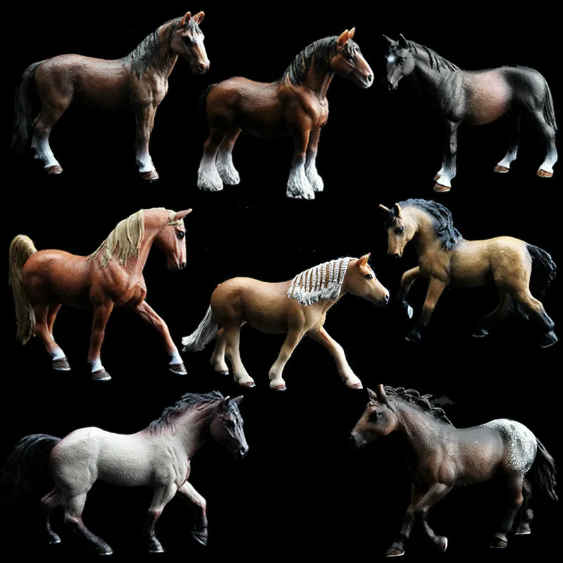 Simulation Animal Model Action Figures Toys Set Horse Kids Early Learning Educational Toys for Children Kids Gifts