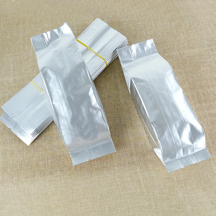 

100pcs/lot Silver Aluminium Foil Sealed Bag, Heat Seal Foil Bags, Food Grade Heat Sealing Bag Kitchen Supplies
