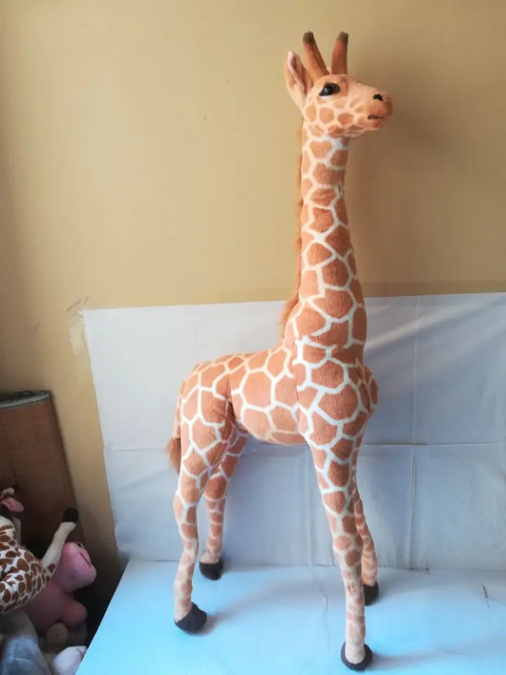 Artificial animal giraffe plush toy doll supplies home accessories Large about 95cm Christmas gift t0833