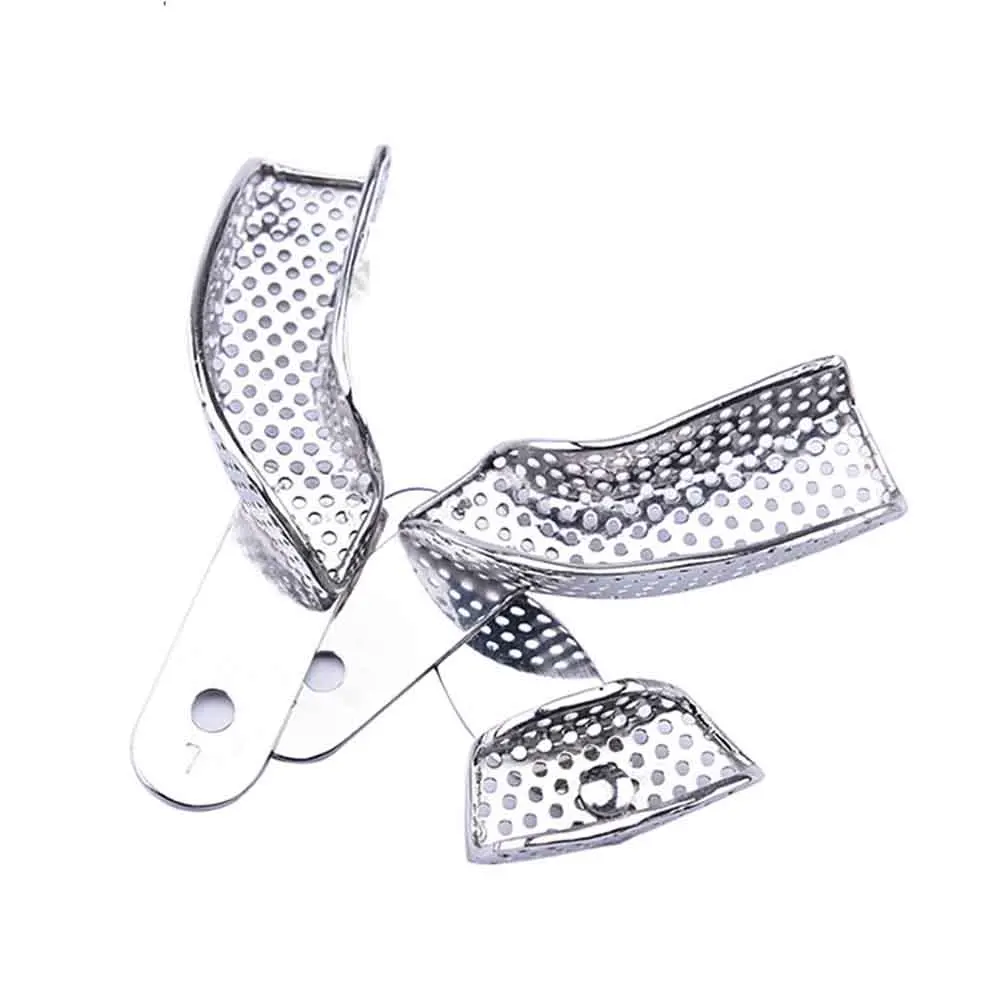 

Dental lab partial impression trays stainless steel-set of 3 dental impression tray