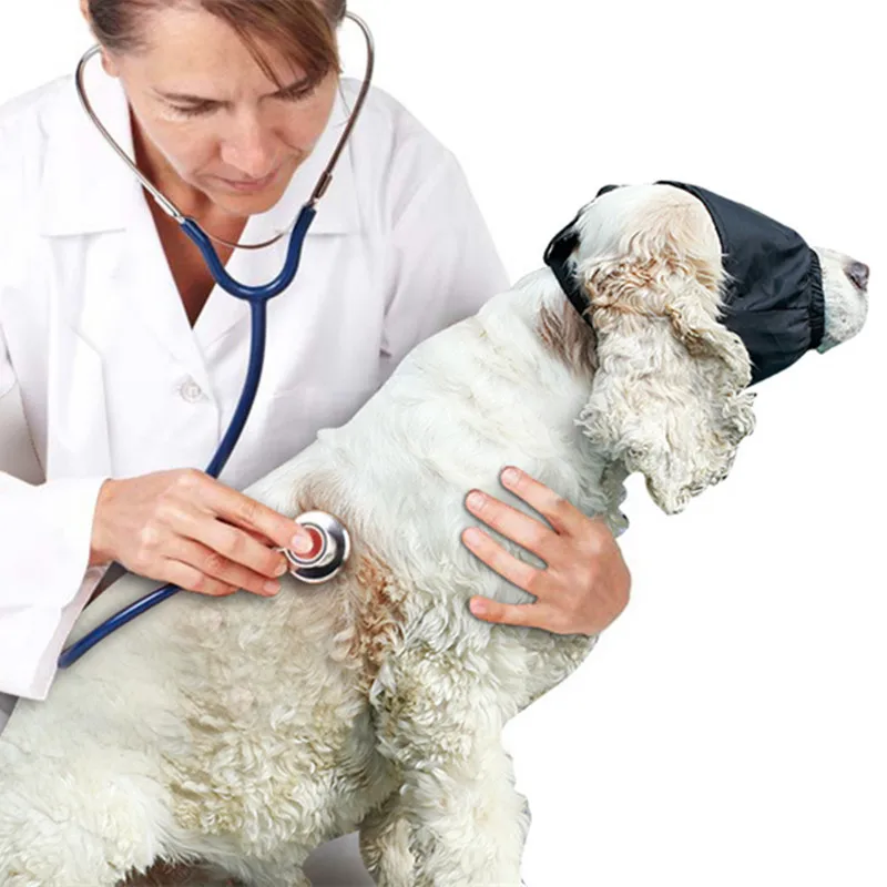 Hund Beruhigende Kappe Auge Maske Nylon Schattierung Pet Angst Maske Maulkorb Hund Augenbinde für Pflege Anti Auto Krankheit 23 JulyO2 – Detail 5