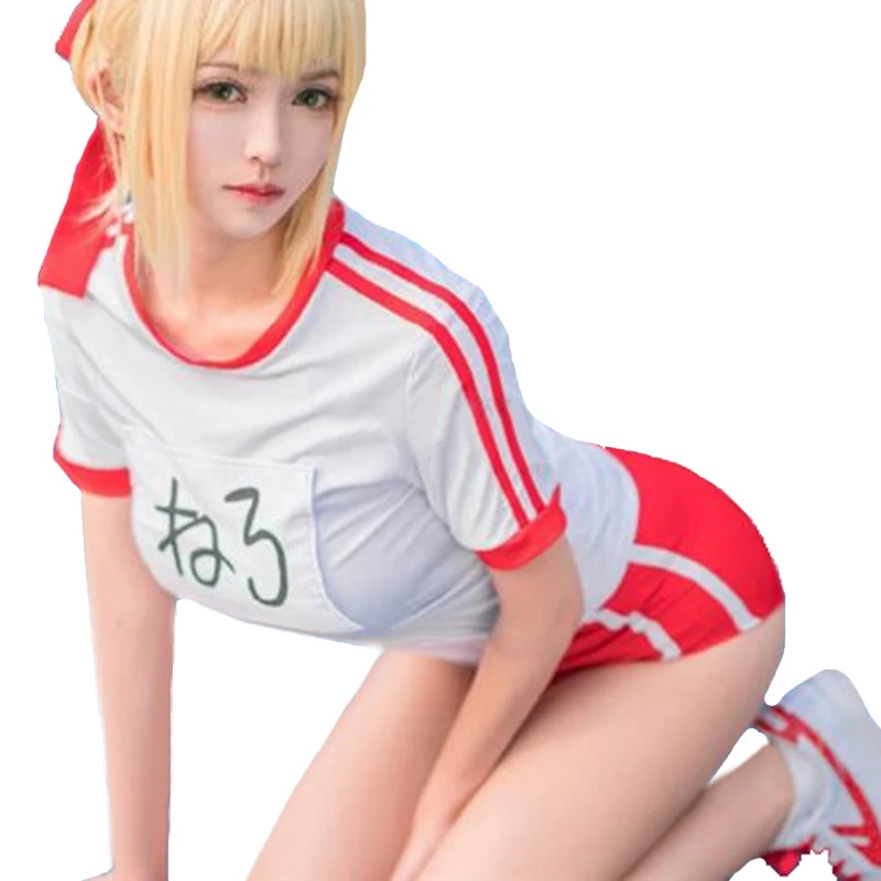 Saber Cosplay Nero Costume Anime Fate Extella Saber Cosplay costume Women Gym suit