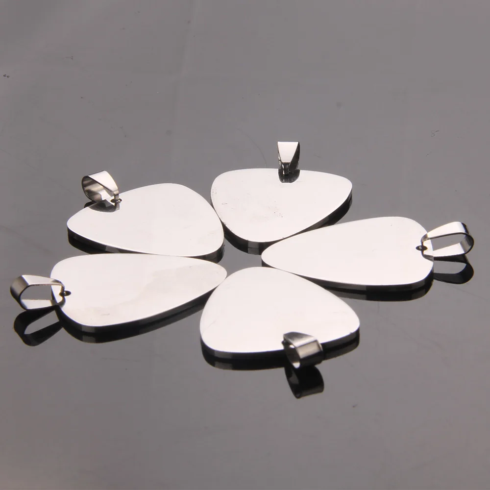 

50pcs/lot Stainless Steel Silver Blank Tags Pendants Necklace Jewelry DIY Pet ID Dog Cat Tags