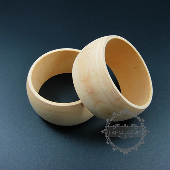 

38mm width 68mm diameter natural log wood round simple bracelet bangle DIY painting bracelet supplies 1900114