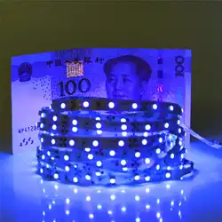 SMD 2835 UV 유연한 LED 스트립 조명, 자외선 방수, 비 IP65 LED 다이오드 테이프, 0.5m, 1m, 2m, 3m, 4m, 5m, 12V, 60LEDs/m, 395-405nm