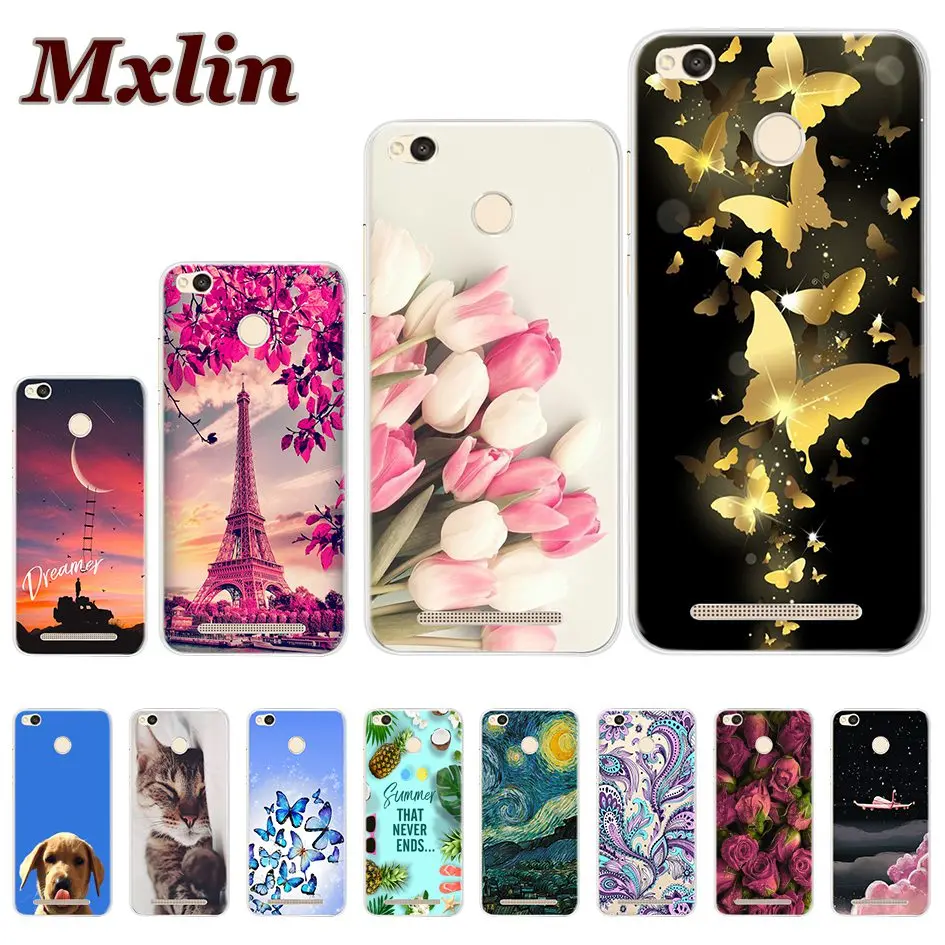 Phone Cases For Xiaomi Redmi 3 Pro 3 S Redmi 3s Cover Funda Flower Silicone Cover For Xiaomi Redmi 3 Pro Case Redmi 3 S Pro Case