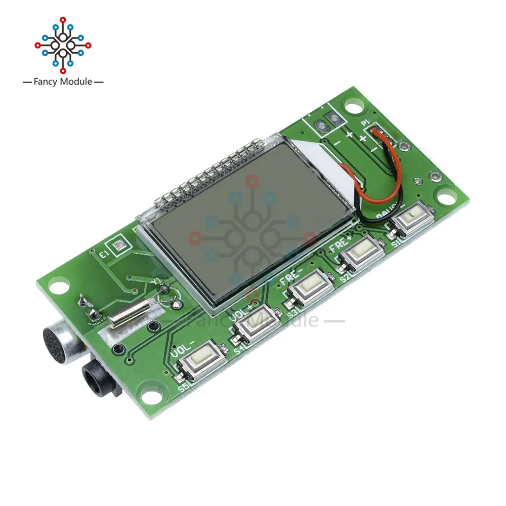 Modulo trasmettitore FM digitale LCD DSP PLL 87-108MHZ microfono Wireless Stereo