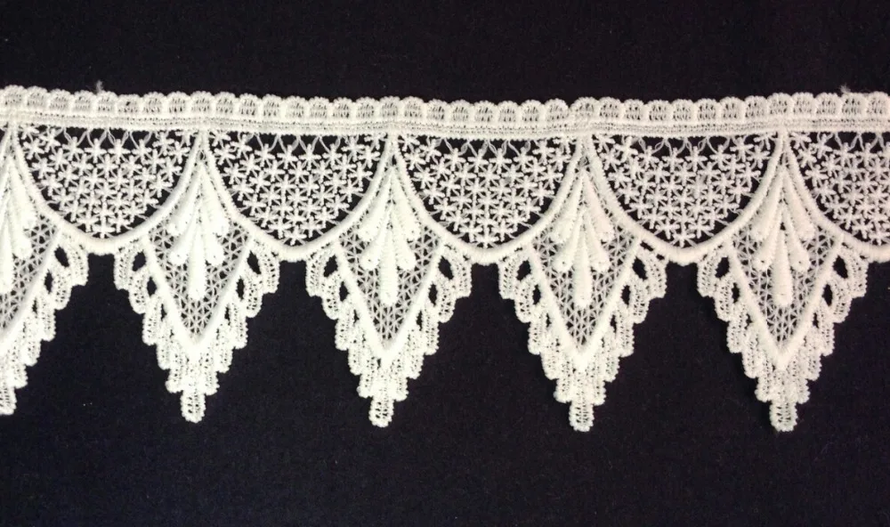 

8.5cm wide milk fibre flower embroidery lace trim,Eco-Friendly soft touch flower lace trimmings XERYzx150422-24